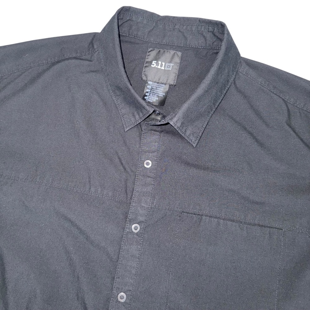 5.11 Tactical Men's Black Long Sleeve Button Up Shirt Size XL Military Utility‎